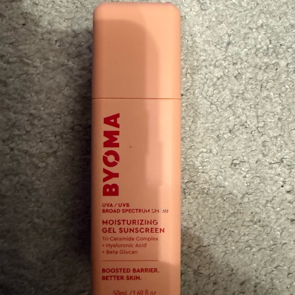 BNIB-BYOMA Peach Moisturizing Gel Sunscreen SPF 50